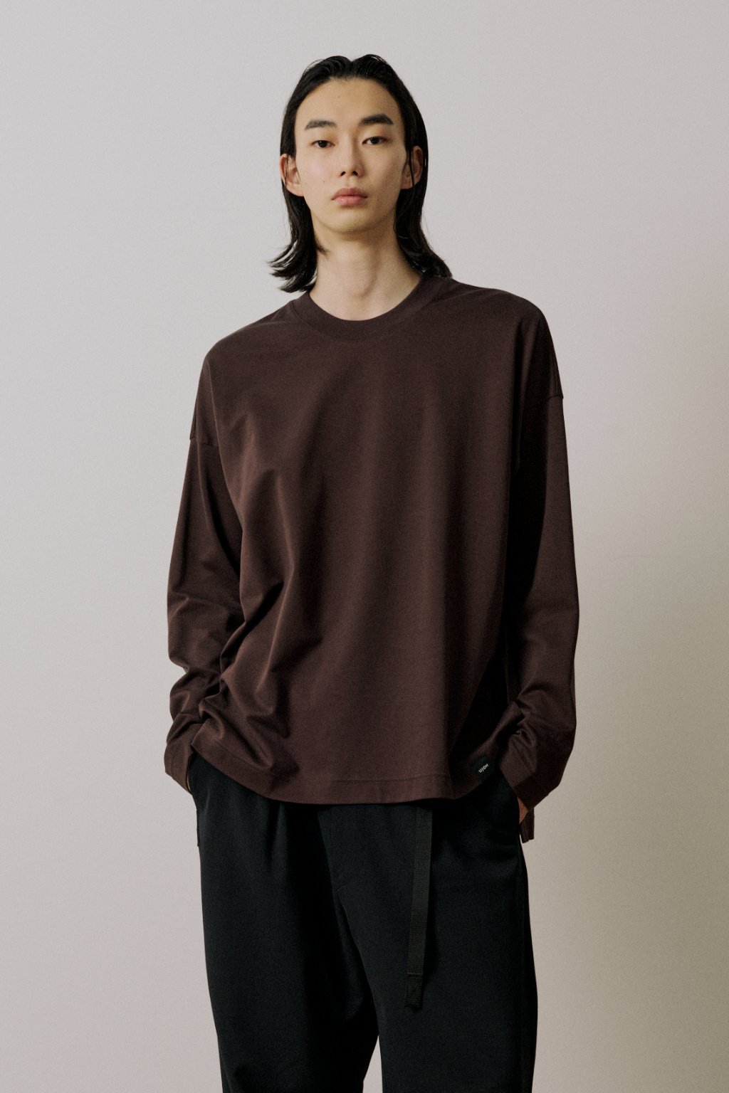 UJOH Long Sleeve BOX T ウジョー トップス カットソー・Tシャツ ブラック ホワイト【送料無料】