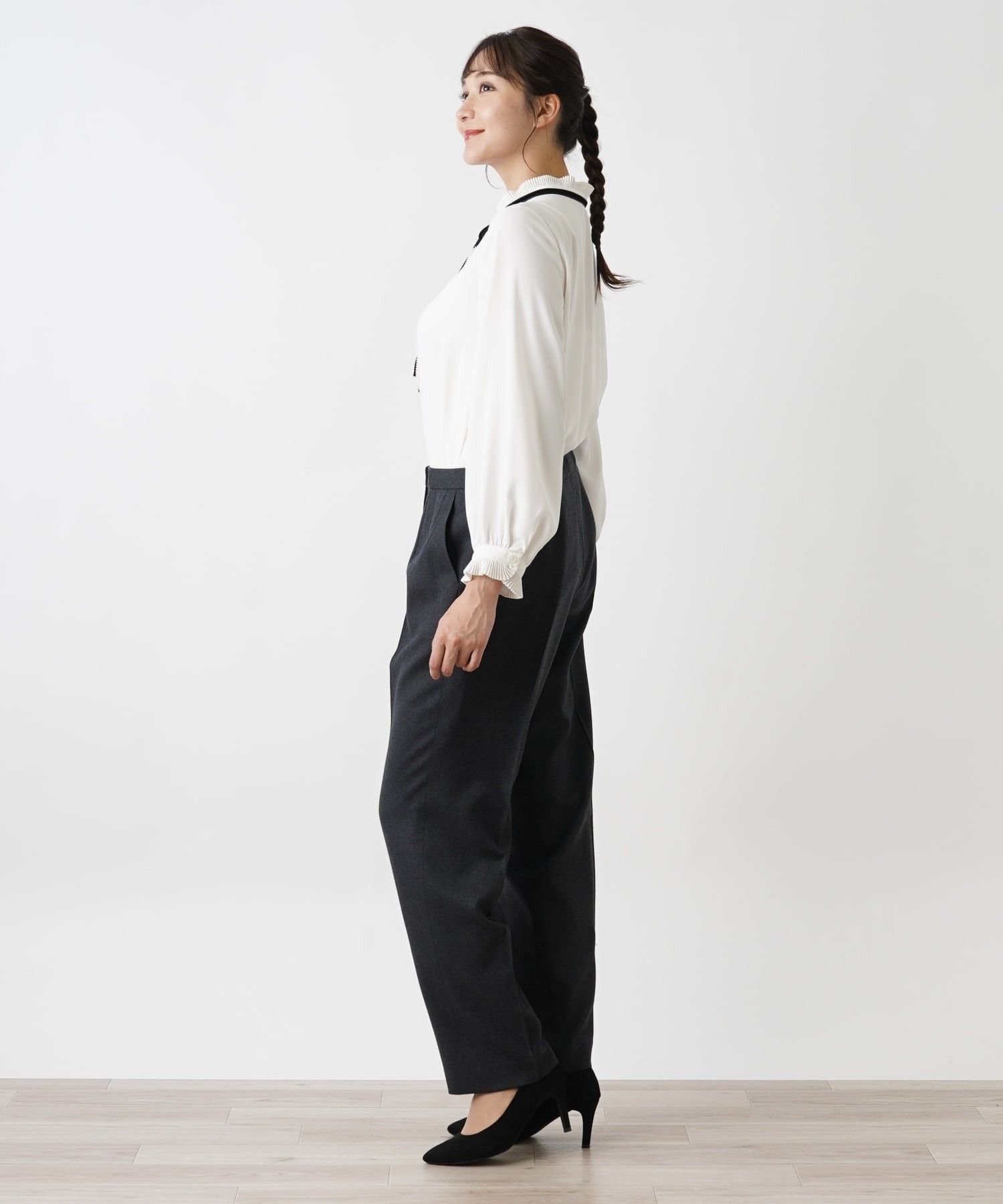 Leilian PLUS HOUSE ブラウス【ROCHAS Premiere】 レリアン プラスハウス トップス シャツ・ブラウス ホワイト