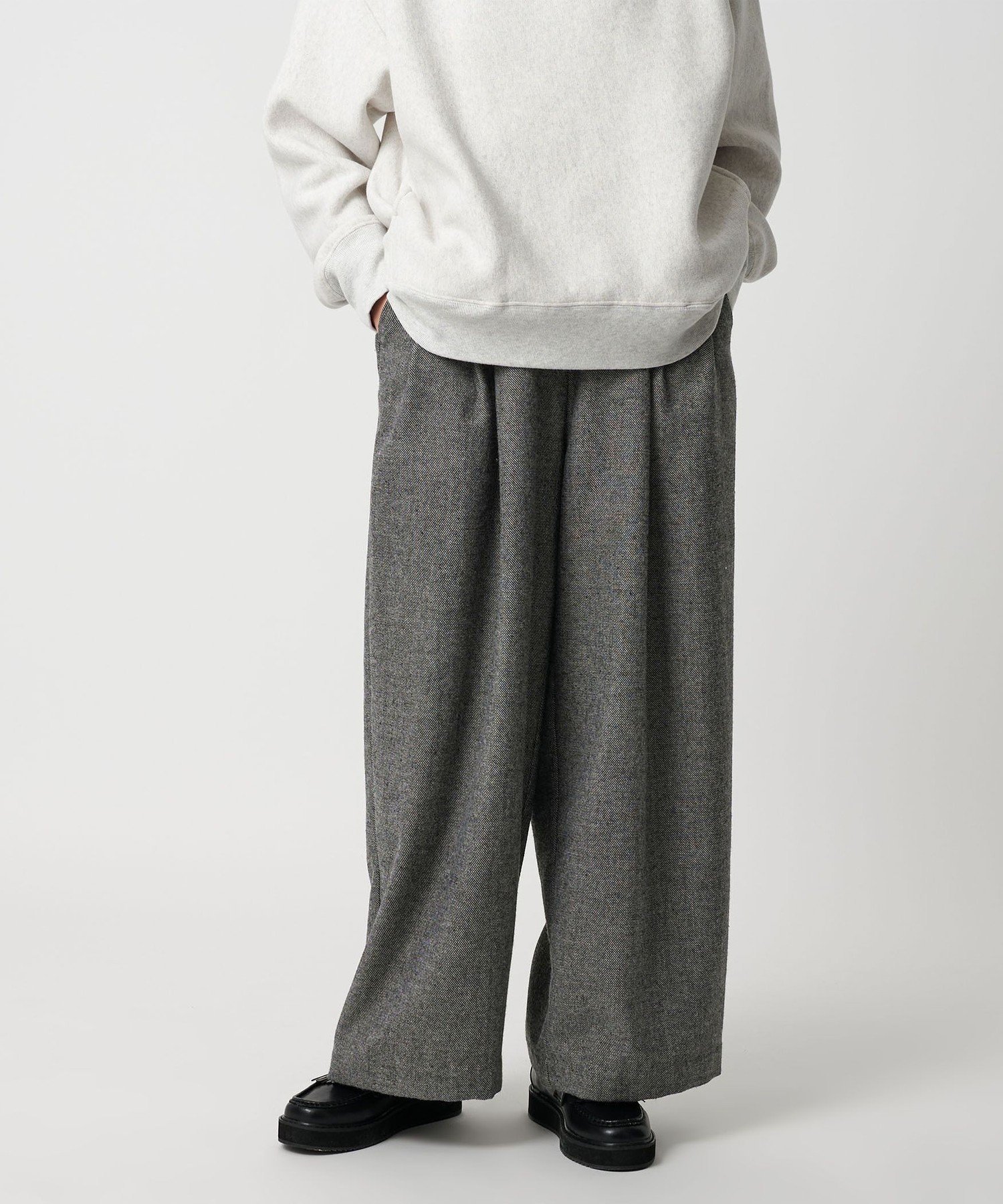 【SALE／50%OFF】CITEN ＜CITEN＞ウールミックス3タックイージーワイドパンツ ダークグレー ユナイテッドアローズ アウトレット パンツ その他のパンツ グレー stylife-15718777 Rakuten Fashion パッケージ画像