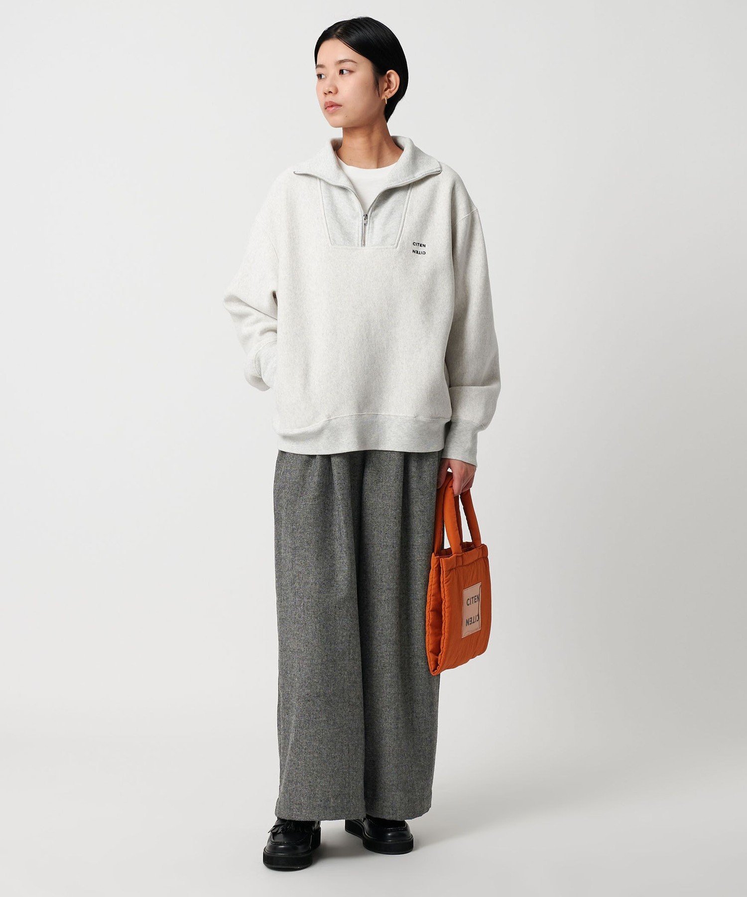 【SALE／50%OFF】CITEN ＜CITEN＞ウールミックス3タックイージーワイドパンツ ダークグレー ユナイテッドアローズ アウトレット パンツ その他のパンツ グレー stylife-15718777 Rakuten Fashion サンプル画像2