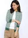 【SALE/50%OFF】LACOSTE クルーネックボーダーカーディガン(七分袖) ラコステ ニット【RBA_S】【RBA_E】【送料無料】