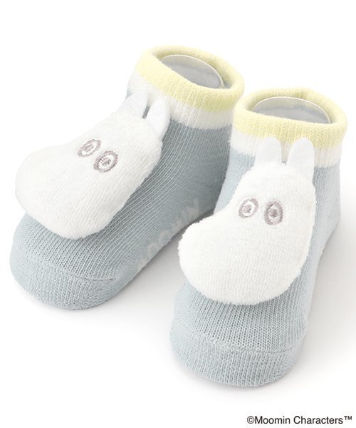 kladskap MOOMIN/ぷっくりムーミンカップソックス ナルミヤオンライン マタニティウェア・ベビー用品 その他のベビーグッズ ホワイト ブルー