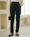 Ranan Ranan/(W)【セットアップ対応】ハイウエストスリムストレートスラックス ラナン パンツ スラックス・ドレスパンツ ネイビー ブラック【送料無料】