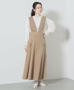 【SALE/40%OFF】BEAMS HEART WOMEN サスペンダー付き フレア ジャンパースカート ビームス アウトレット スカート その他のスカート グリーン ブラック ベージュ【送料無料】