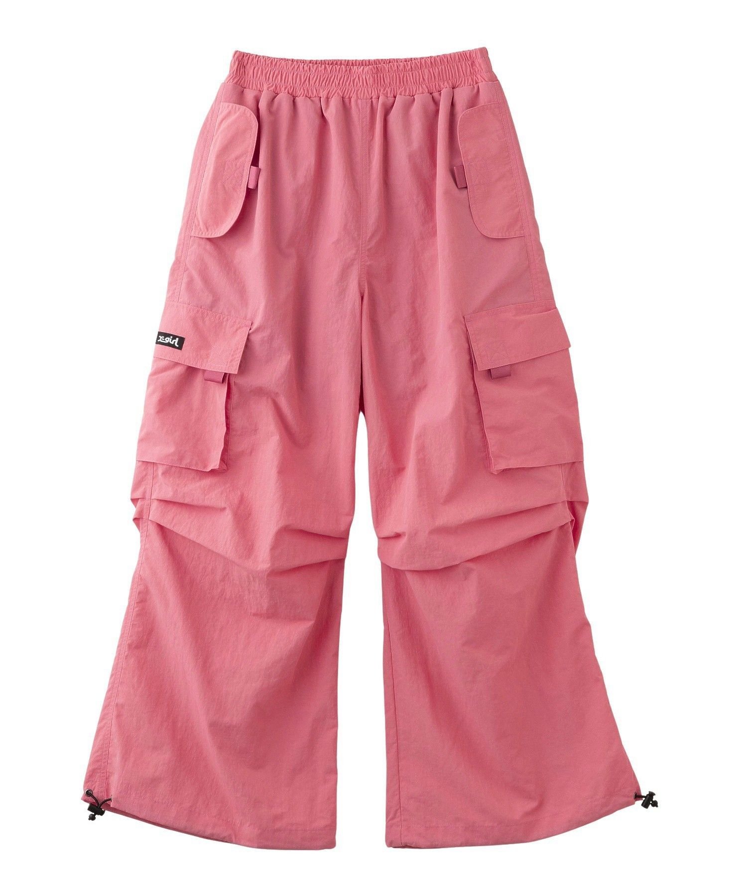 X-girl TECH WIDE CARGO PANTS エックスガール パンツ その他のパンツ ピンク グレー ホワイト