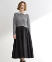 grove ポロニットドッキングフレアワンピース グローブ ワンピース・ドレス その他のワンピース・ドレス グレー ブラック ネイビー【送料無料】
