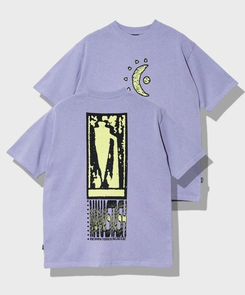 GSC MENS SELECT MANASTASH/マナスタッシュ HEMP TEE MOON (MENS) ゴースローキャラバン トップス シャツ・ブラウス ブラック パープル【送料無料】