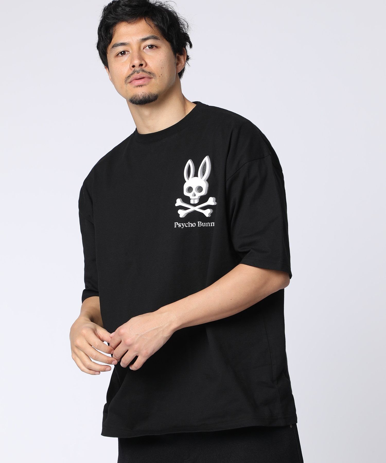 Psycho Bunny [WEB限定]グラフィックBUNNY Tシャツ サイコバニー トップス カットソー・Tシャツ ホワイト ブラック【送料無料】