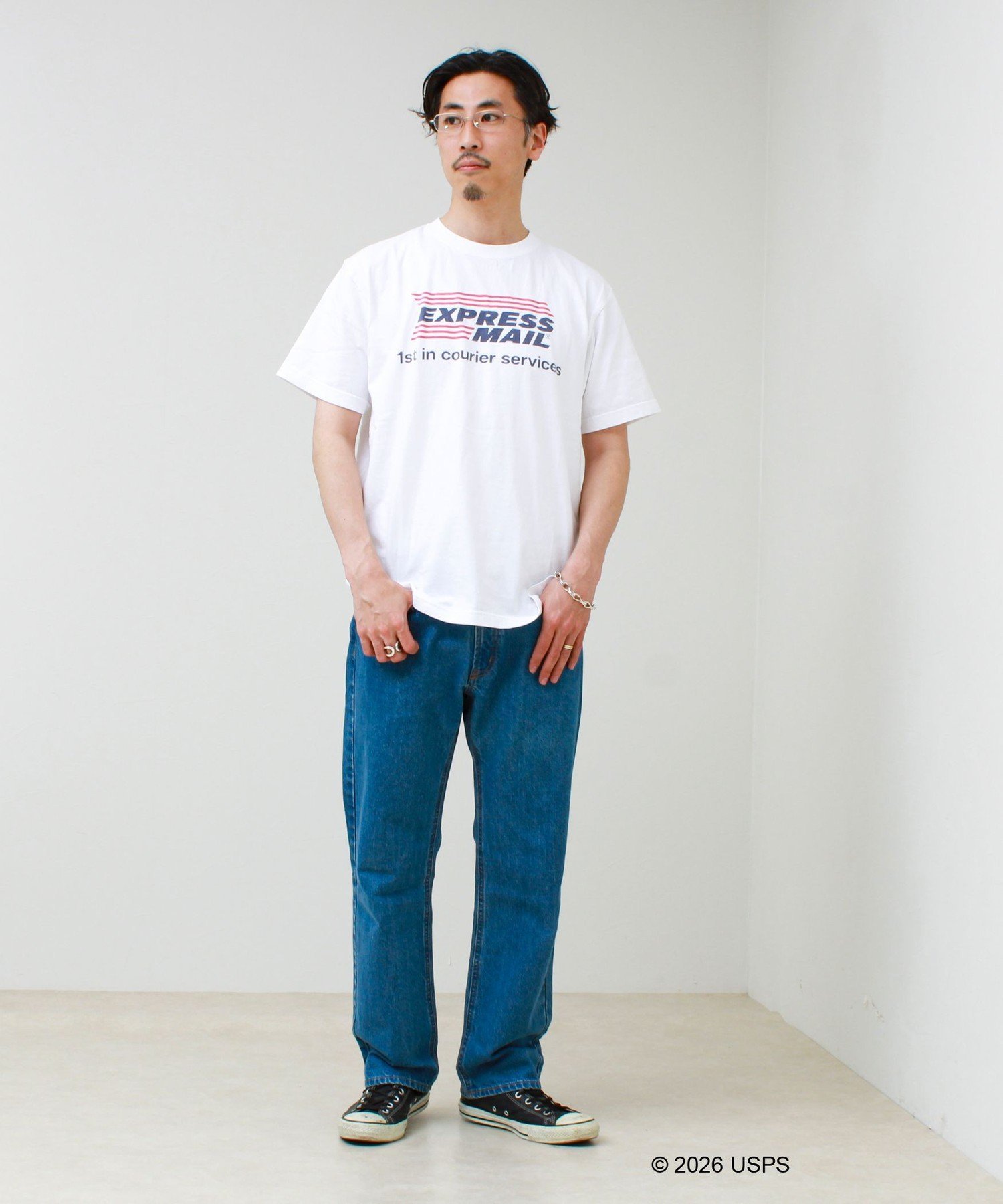 【GOOD ROCK SPEED】USPS ロゴTシャツ フレディ アンド グロスター トップス カットソー・Tシャツ ホワイト
