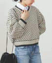 BEAMS HEART WOMEN BEAMS HEART / ドット ジャカード ニット ビームス ハート トップス ニット ブラック グリーン ベージュ【送料無料】