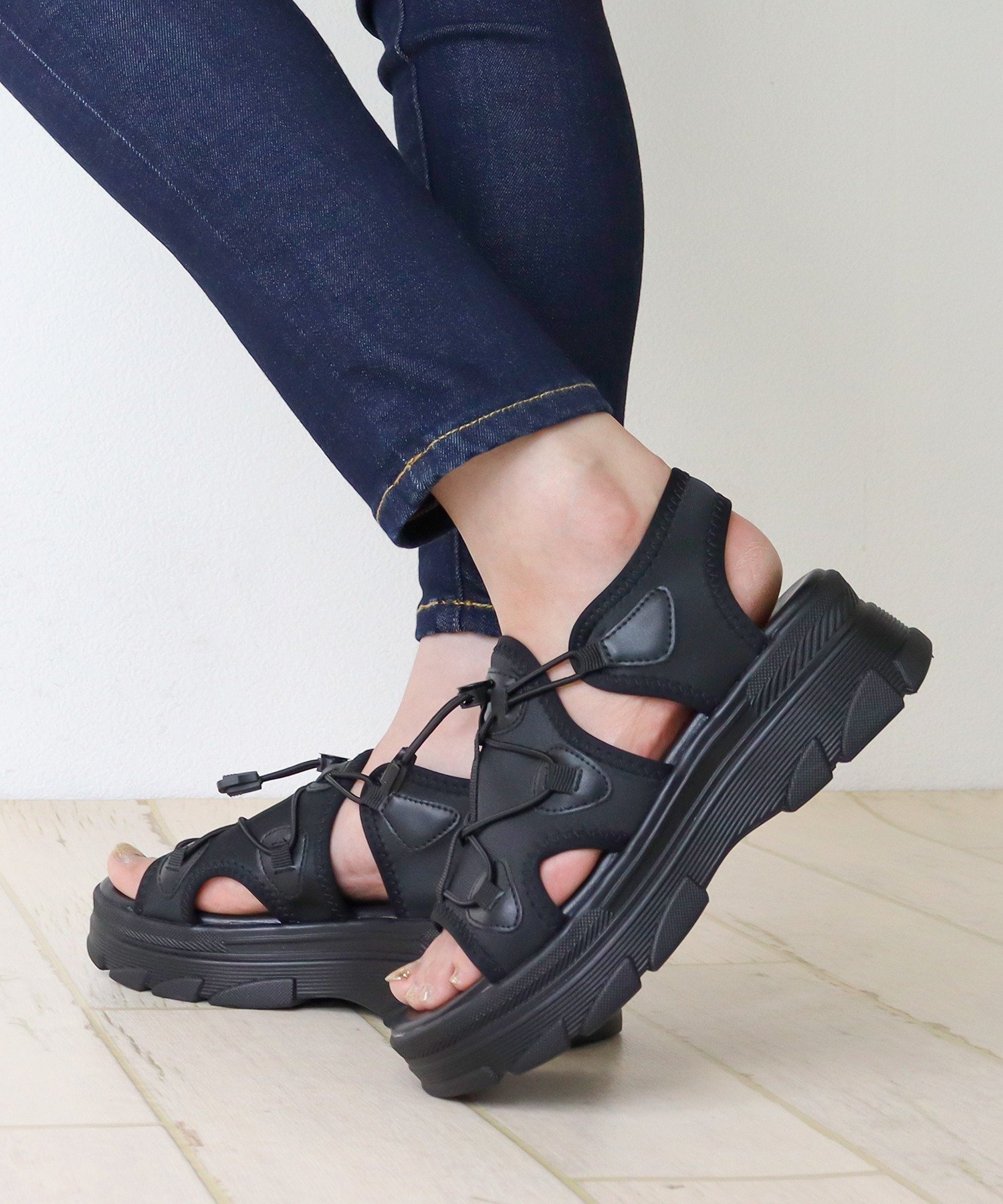 【SALE/20%OFF】LibertyDoll 4.5cmヒール ワンピース 韓国ファッション スポーツサンダル ☆4166 サンエーフットウェアー シューズ...