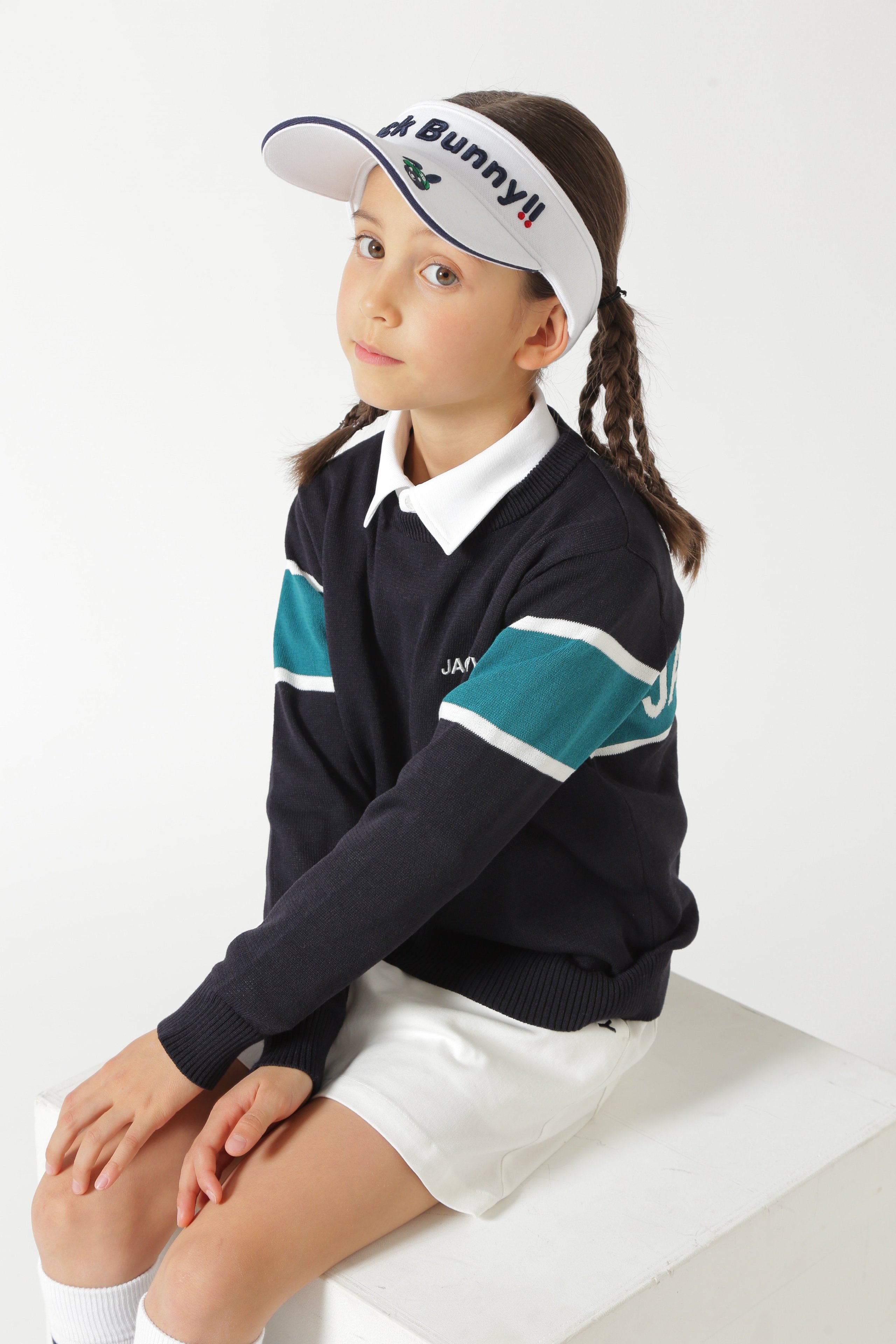 Jack Bunny!! 14GLY天竺クルーネックニットプルオーバー (JUNIOR) ジャックバ
