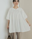 URBAN RESEARCH DOORS コットンボイルVネックチュニック アーバンリサーチドアーズ ワンピース・ドレス チュニック ホワイト ブラック【送料無料】