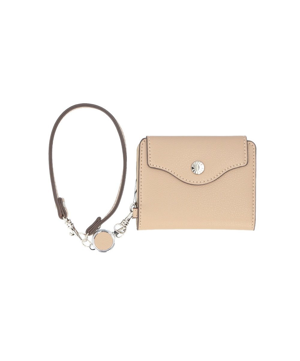 Legato Largo Legato Largo うすいサイフフラップ リール付パスケース ローラ 財布・ポーチ・ケース パスケース・定期入れ パープル グレー ワインレッド イエロー