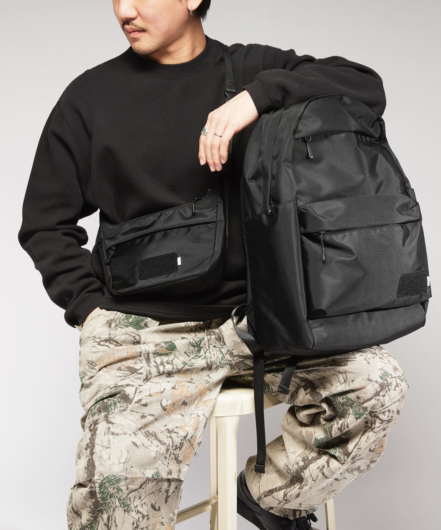 【BLACK BAG COLLECTION】クロスボディショルダーバッグ ベイフロー バッグ ボディバッグ・ウエストポーチ ブラック