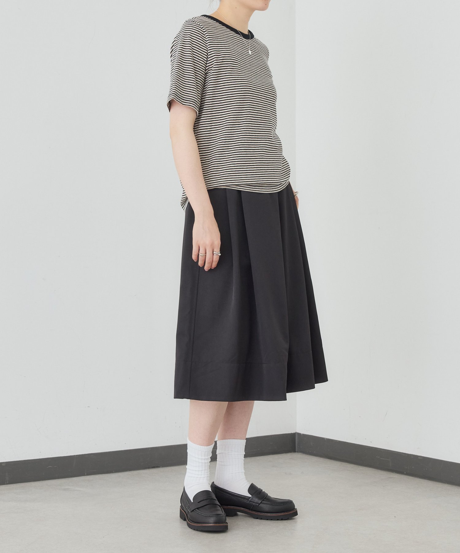 【SALE／5%OFF】BEARDSLEY タックキュロット《FRIPIER》 ビアズリー パンツ キュロット グレー【送料無料】