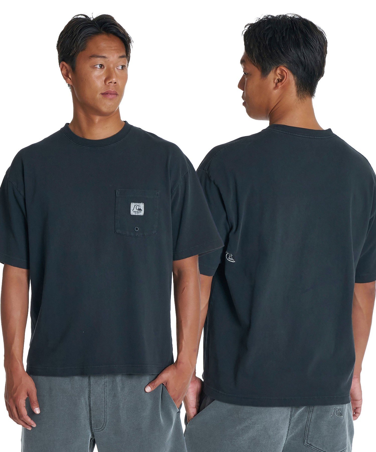 QUIKSILVER DNA BUBBLE POCKET ST  クイックシルバー トップス カットソー・Tシャツ ブラック