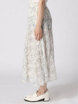 【SALE／33%OFF】WEGO (L)アンニュイフラワープリーツスカート ウィゴー スカート プリーツスカート/ギャザースカート ホワイト