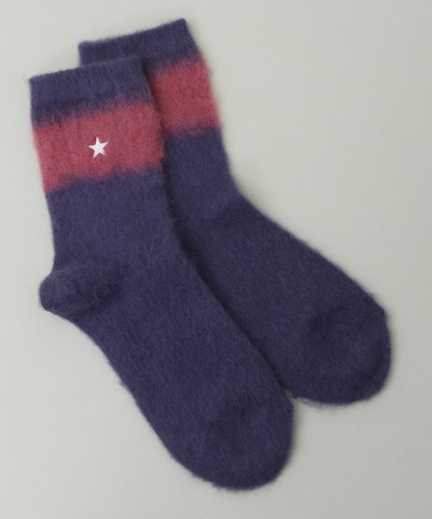 CONVERSE TOKYO WOMEN COLOR SCHEME MOHAIR SOX コンバーストウキョウ 靴下・レッグウェア 靴下 パープル ベージュ レッド ネイビー グレー