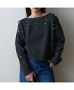 【SALE/20%OFF】Rouge vif la cle 【一部店舗限定】ビジューニットプルオーバー ルージュ・ヴィフ ラクレ トップス ニット ホワイト グレー【送料無料】