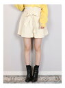 【SALE/49%OFF】dazzlin リボン付コーデュロイショートパンツ ダズリン パンツ/ジーンズ ショートパンツ ホワイト ピンク グリーン ベージュ