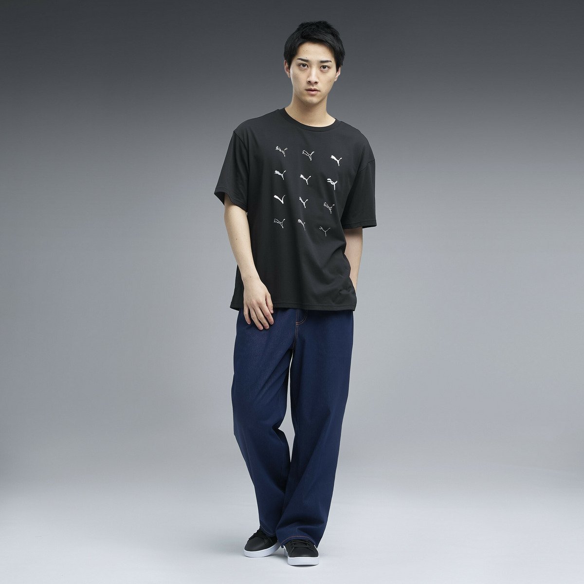 メンズ ESS エレベーテッド クール スケッチ キャット 半袖 Tシャツ ESS ELEVATED CL SKCH CAT TEE プーマ トップス カットソー・Tシャツ ブラック