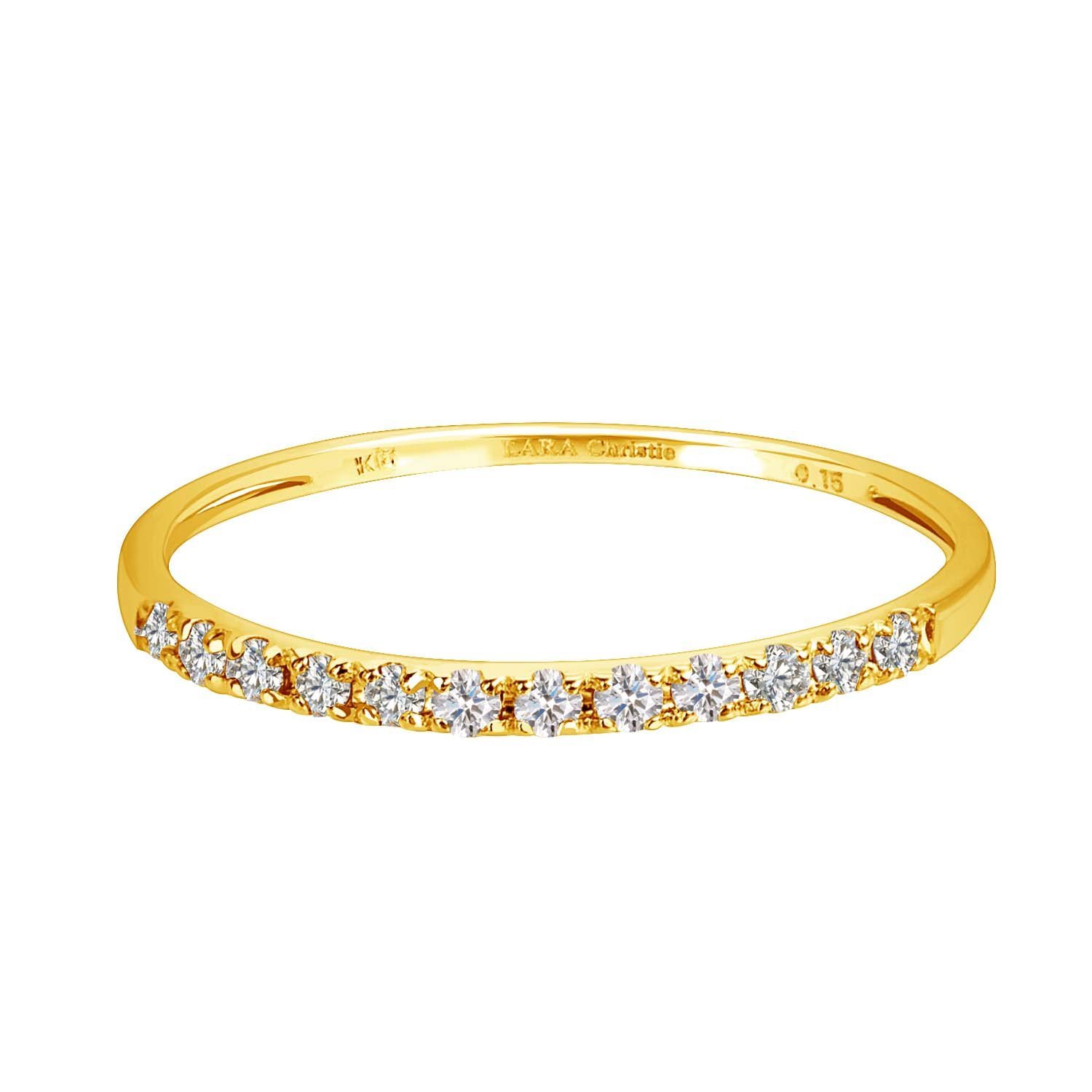 LARA Christie ダイヤモンド エタニティ リング 0.15ct 12石 K18 18金 ゴールド ララクリスティー アクセサリー・腕時計 リング・指輪 ゴールド