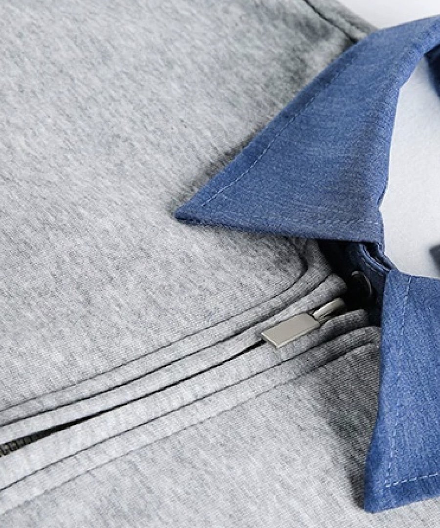 U:UME Fake Two Contrast Polo Shirt ユーム トップス シャツ・ブラウス ブラック グレー