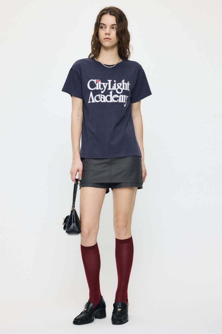 NINETIES ACADEMY Tシャツ マウジー トップス カットソー・Tシャツ グレー ネイビー
