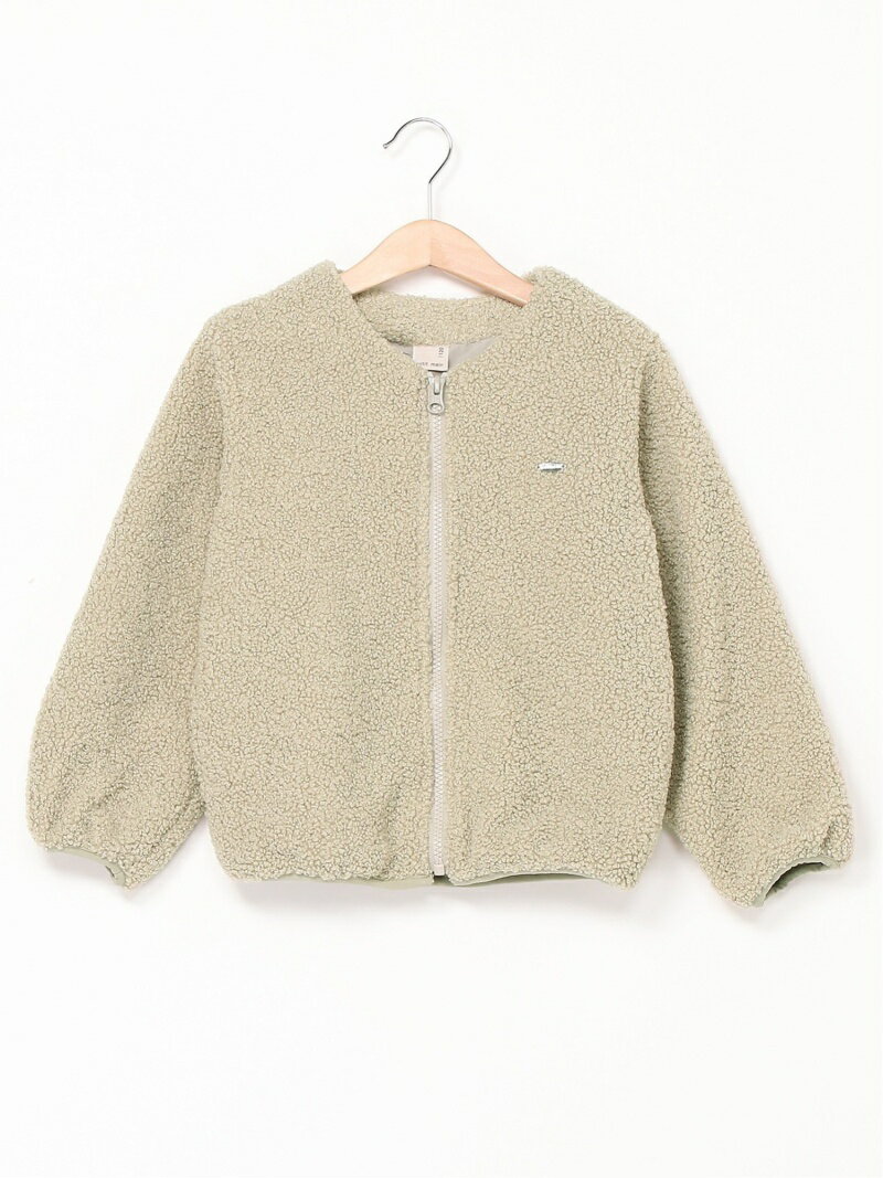 【SALE／52%OFF】petit main ボアZIPブルゾン ナルミヤオンライン ジャケット・アウター その他のジャケット・アウター グリーン ホワイト ブラウンのサムネイル