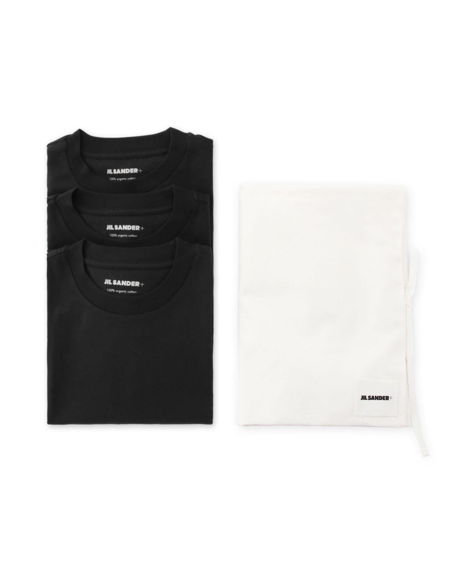 JIL SANDER 3パックTシャツショートスリーブセット ジル サンダー トップス カットソー・Tシャツ ホワイト ネイビー ブラック【送料無料】