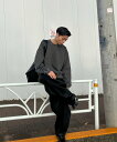 Chikashitsu + 【Chikashitsu +】cropped washing sweat ネバーマインドザエックスユー/チカシツプラス トップス スウェット・トレーナー グレー【送料無料】