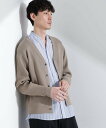 【SALE/50%OFF】NANO universe CICAドライタッチ リブカーディガン ナノユニバース トップス ニット グレー ブラウン【送料無料】