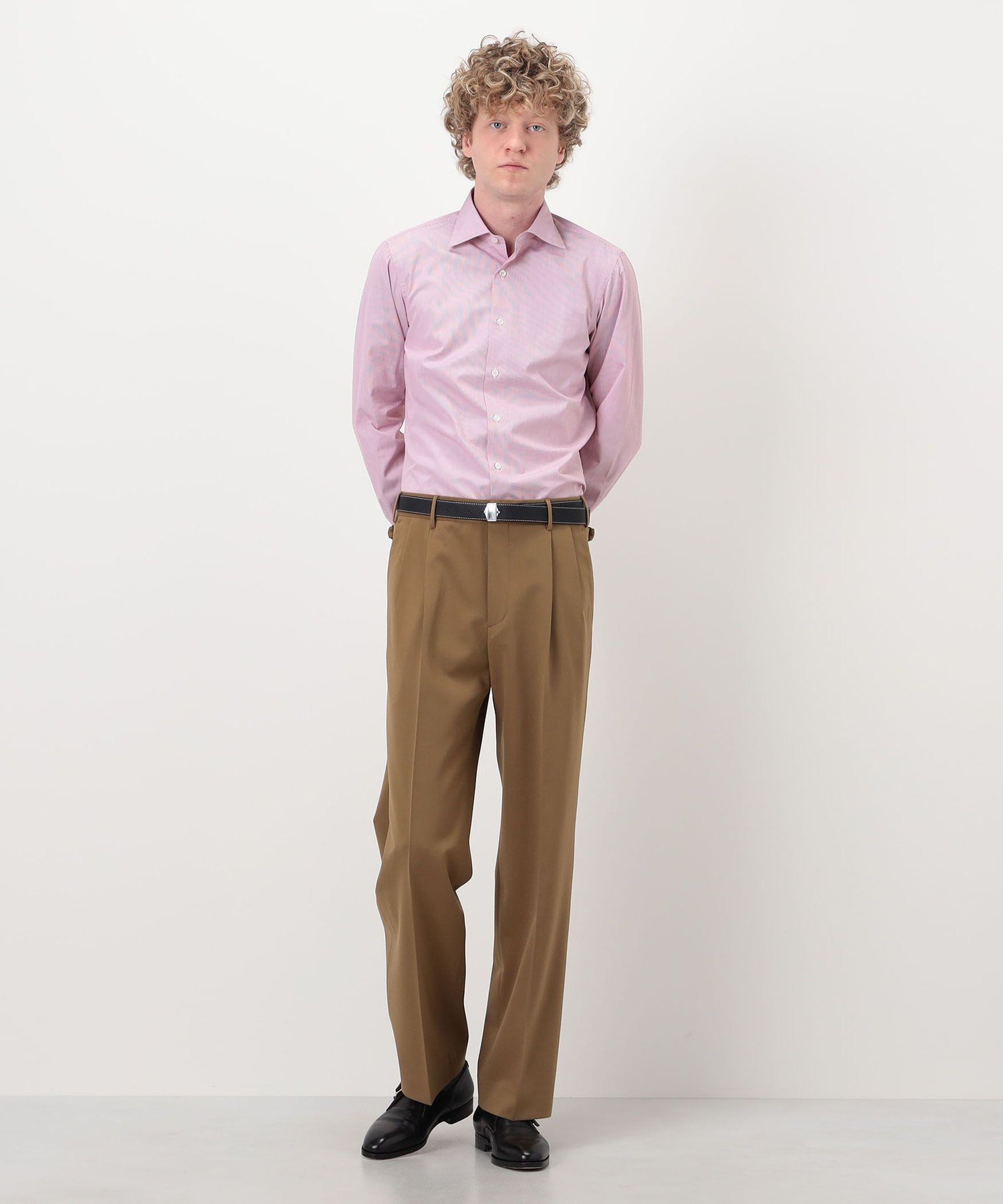 【SALE／50%OFF】TOMORROWLAND BUYING WEAR ERRICO FORMICOLA コットンヘアラインストライプ ロングスリーブシャツ トゥモローランド トップス シャツ・ブラウス レッド【送料無料】