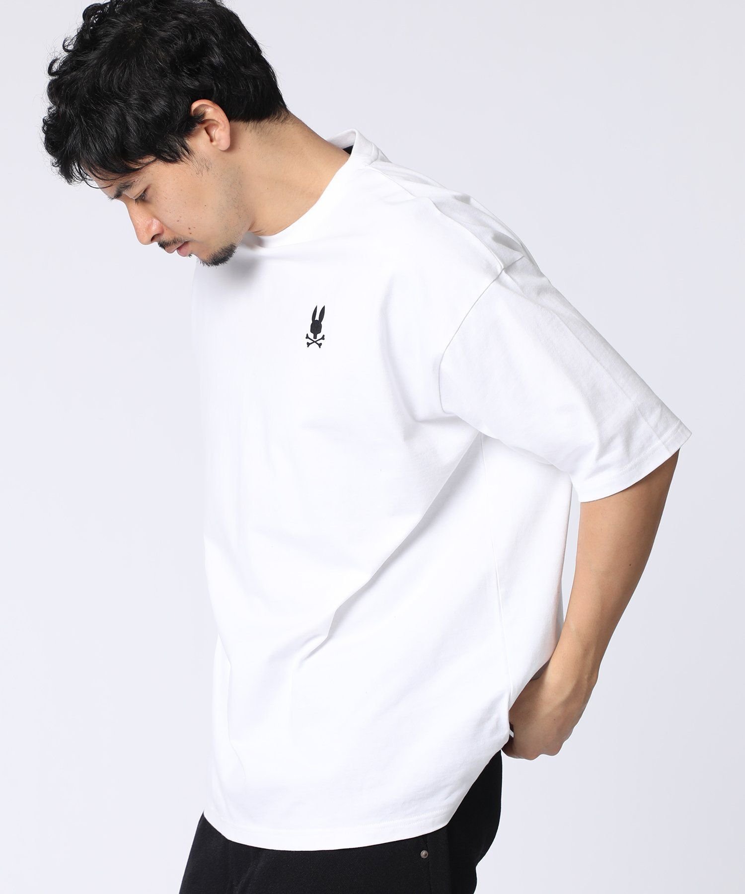 Psycho Bunny [WEB限定]ツアーTEE風 ロゴTシャツ サイコバニー トップス カットソー・Tシャツ ホワイト ブラック【送料無料】
