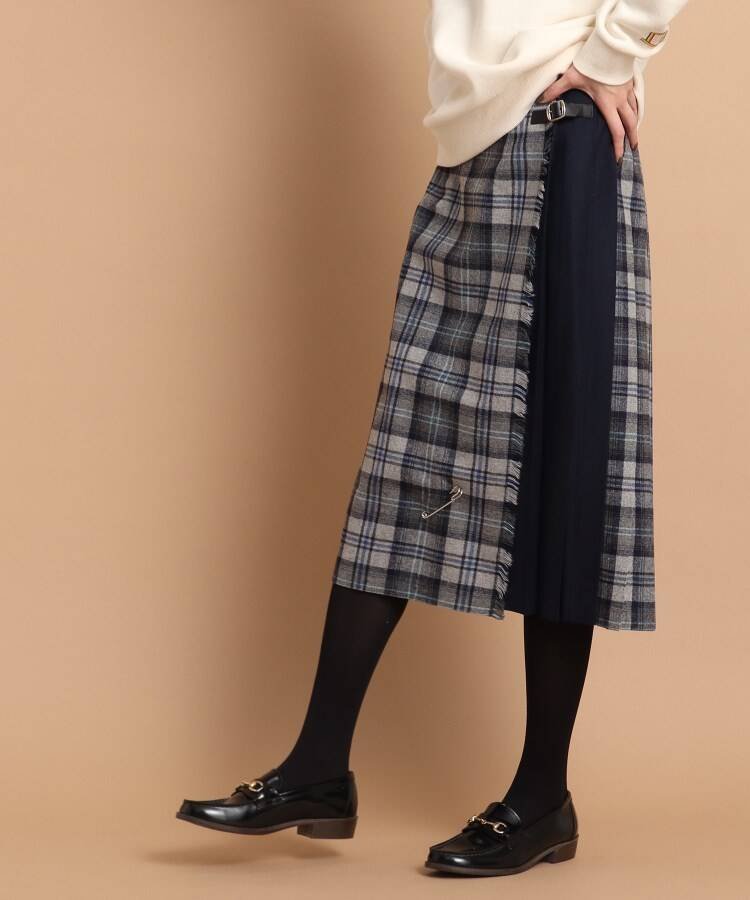 【SALE／40%OFF】Dessin O'NEIL OF DUBLIN 別注 キルトスカート デッサン スカート その他のスカート グレー ブラック レッド ブルー【送料無料】のサムネイル