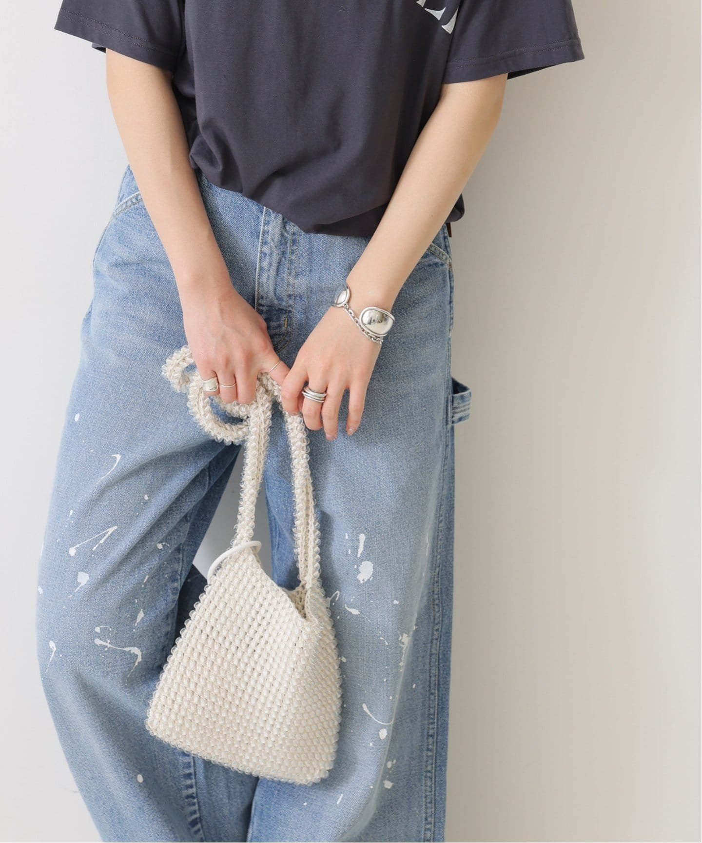 スロウ ショルダーバッグ メンズ Spick & Span 【ESLOW / エスロー】 BEADS SHOULDER BAG スピックアンドスパン バッグ ショルダーバッグ ブラウン【送料無料】