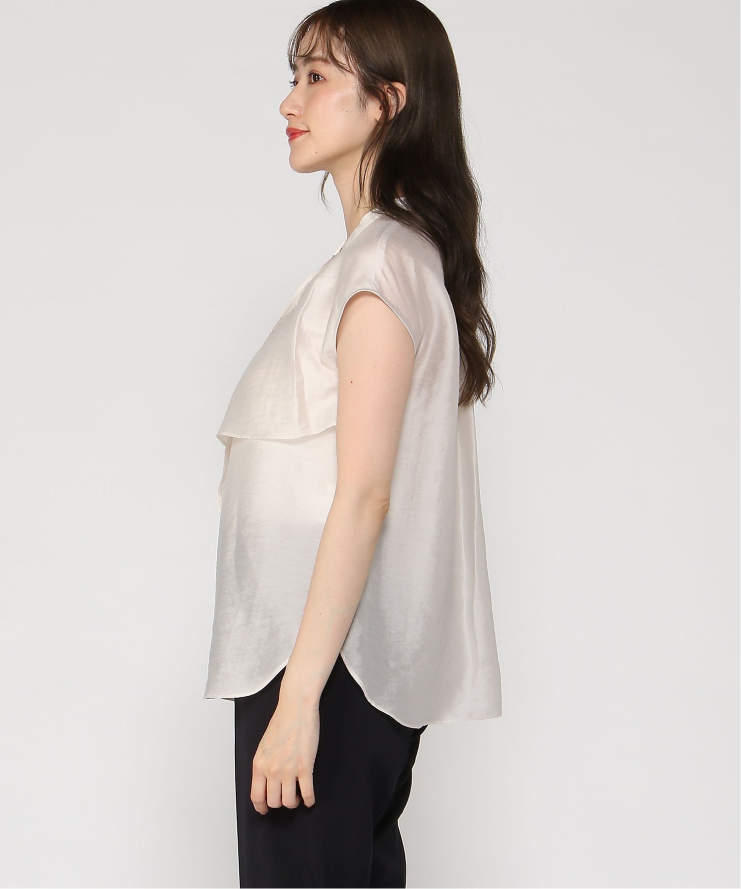 【SALE／30%OFF】Doubleface Tokyo スカーフタイ風レイヤードブラウス ダブルフェーストーキョー トップス シャツ・ブラウス ブラック ホワイト【送料無料】