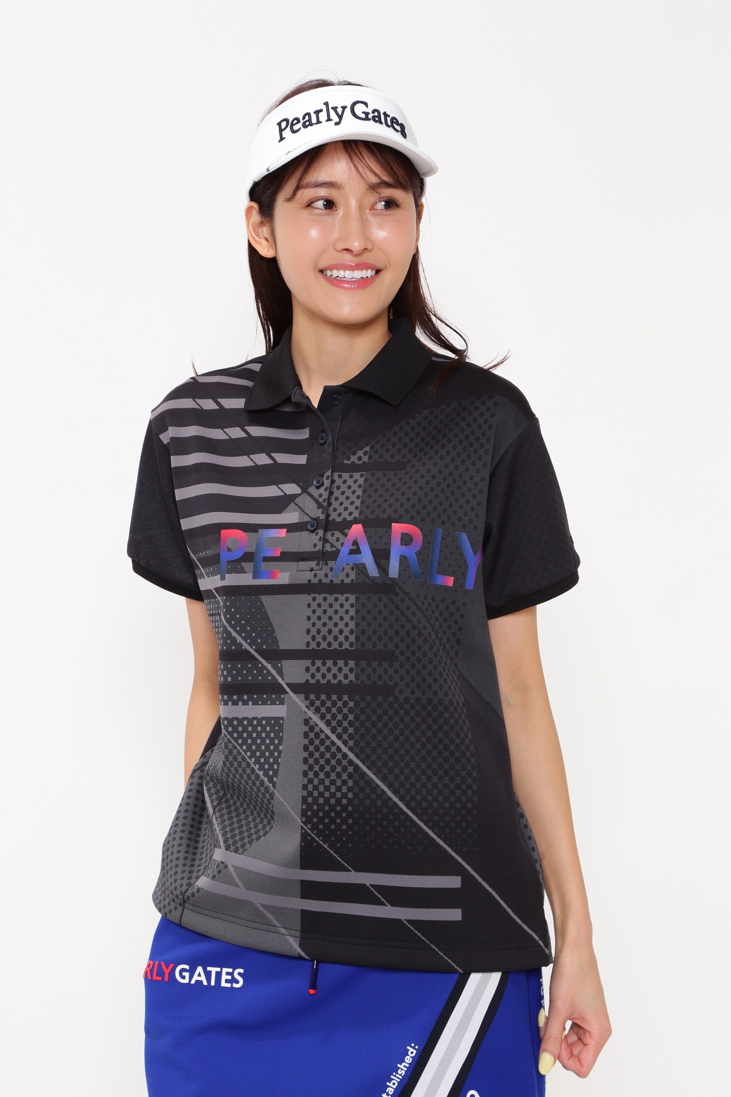 【SALE／70%OFF】PEARLY GATES ゴルフジャガード半袖ポロシャツ ＜フォト柄＞ パーリーゲイツ トップス ポロシャツ グレー ネイビー【送料無料】