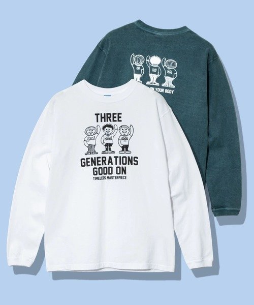 Good On GOOD ON/グッドオン THREE GENERATIONS LS CREW TEE (MENS) ゴースローキャラバン トップス カットソー・Tシャツ ホワイト【送料無料】