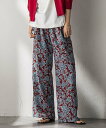 【SALE/30%OFF】MAYSON GREY ペイズリー柄イージーワイドパンツ≪洗濯機で洗える≫ メイソングレイ パンツ その他のパンツ レッド ホワイト【...
