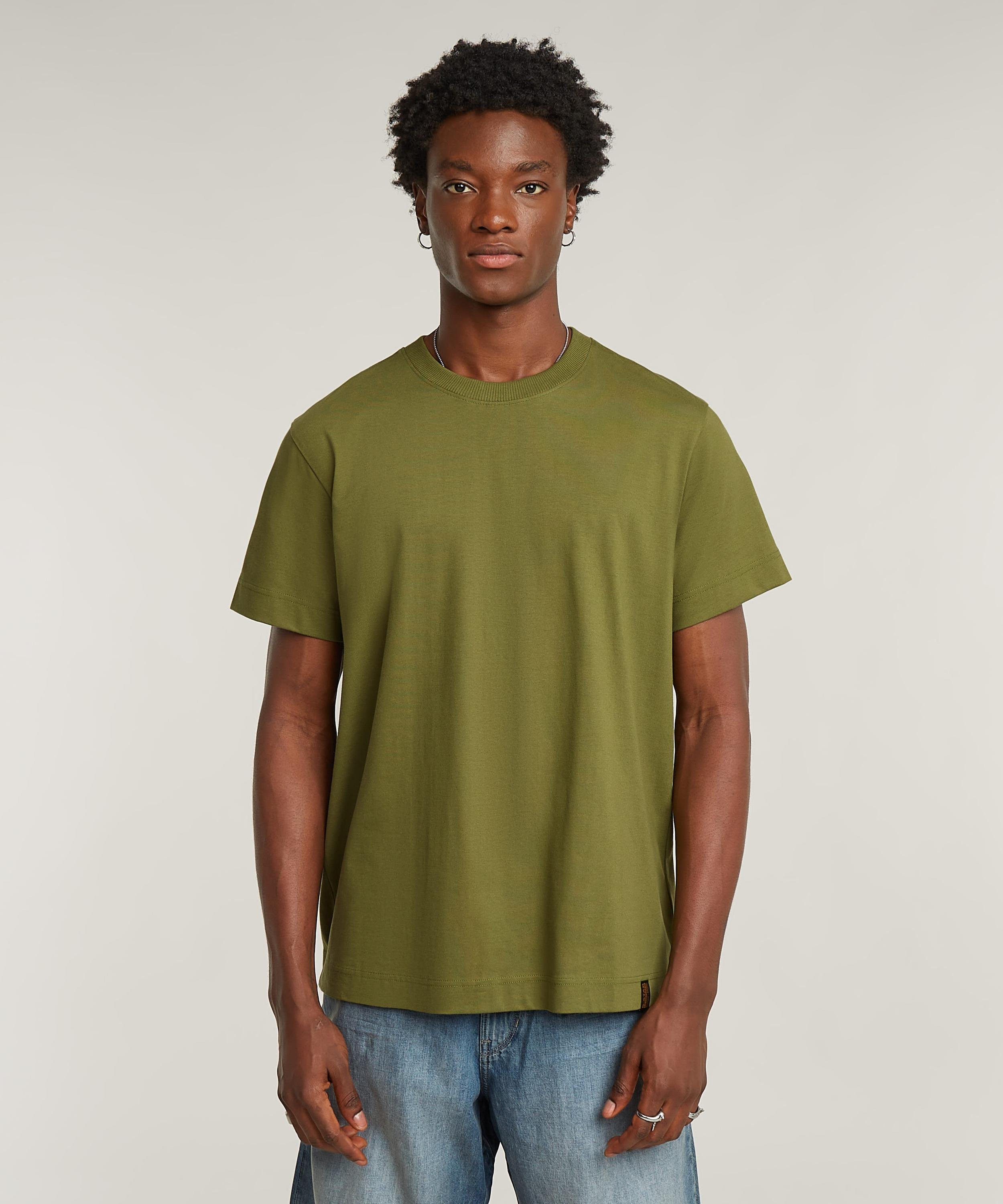 【公式ショップ】ESSENTIAL LOOSE T-SHIRT/ベーシックデザインルーズシルエットTシャツ ジースターロゥ トップス カットソー・Tシャツ グリーン