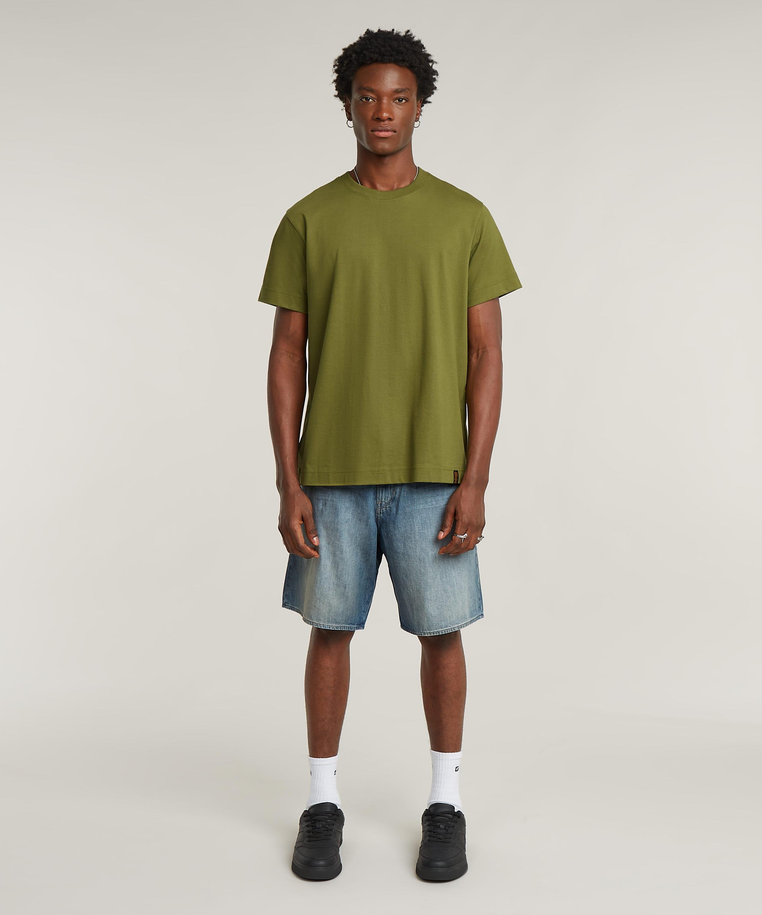 【公式ショップ】ESSENTIAL LOOSE T-SHIRT/ベーシックデザインルーズシルエットTシャツ ジースターロゥ トップス カットソー・Tシャツ グリーン