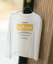 Spick & Span 《予約》La Hutte / ラ ユット シアーロンTee スピックアンドスパン トップス カットソー・Tシャツ イエロー ホワイト ブラウン レッド【送料無料】