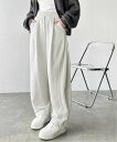 GeeRA サイドスリットイージースウェットパンツ ジーラ パンツ その他のパンツ ブラック ホワイト グレー【送料無料】