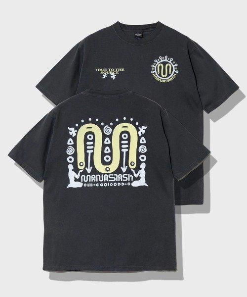 GSC MENS SELECT MANASTASH/マナスタッシュ PUMICE TEE SYMBOL (MENS) ゴースローキャラバン トップス カットソー・Tシャツ ブラック