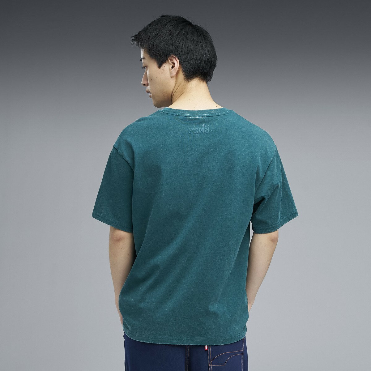 メンズ ムーズイン ネイチャー ウォッシュド 半袖 Tシャツ MOODS IN NATURE TEE washed プーマ トップス カットソー・Tシャツ グリーン