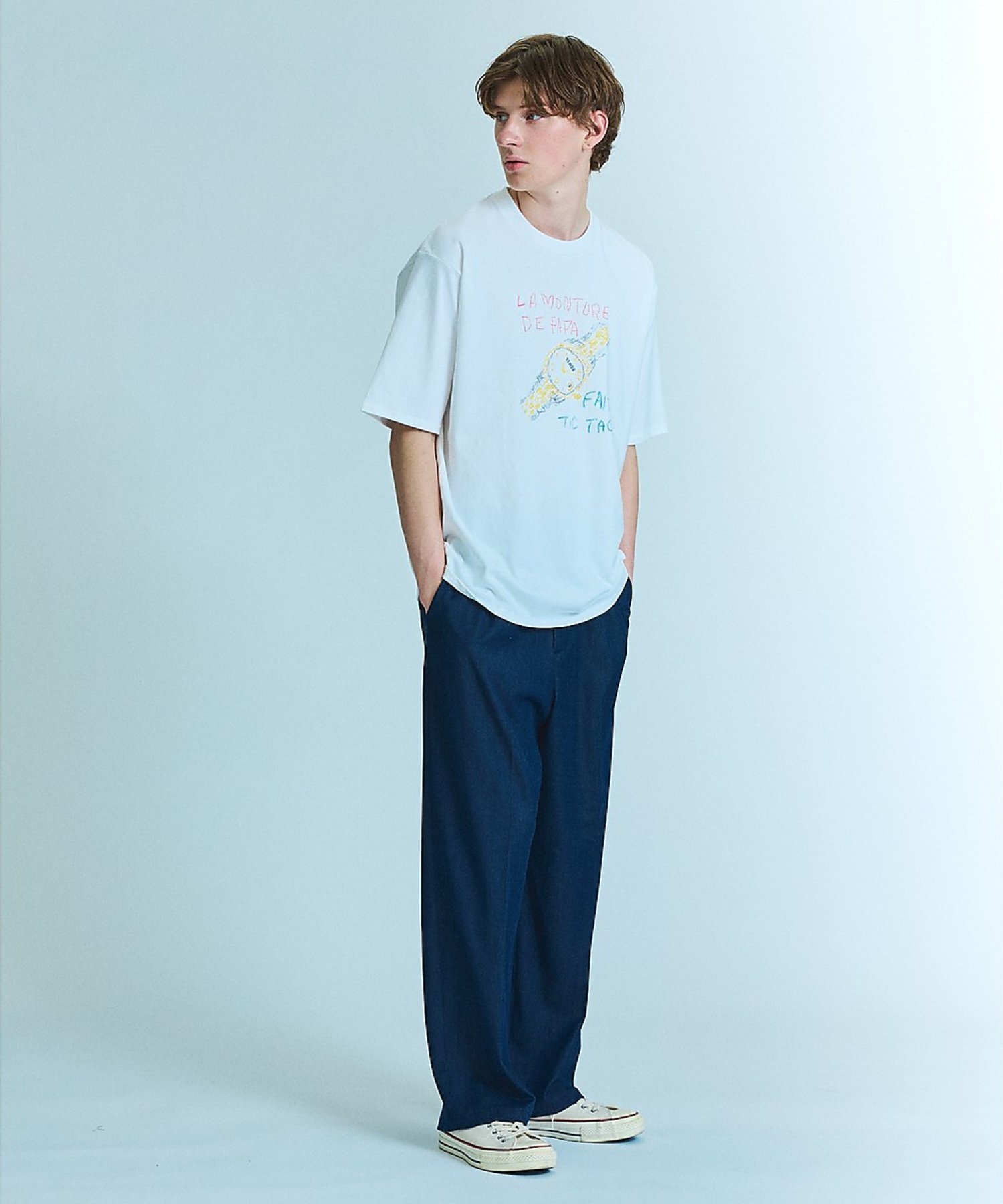 HAND DRAWN ART - WATCH Tシャツ / プリントTシャツ アバハウス トップス カットソー・Tシャツ ホワイト