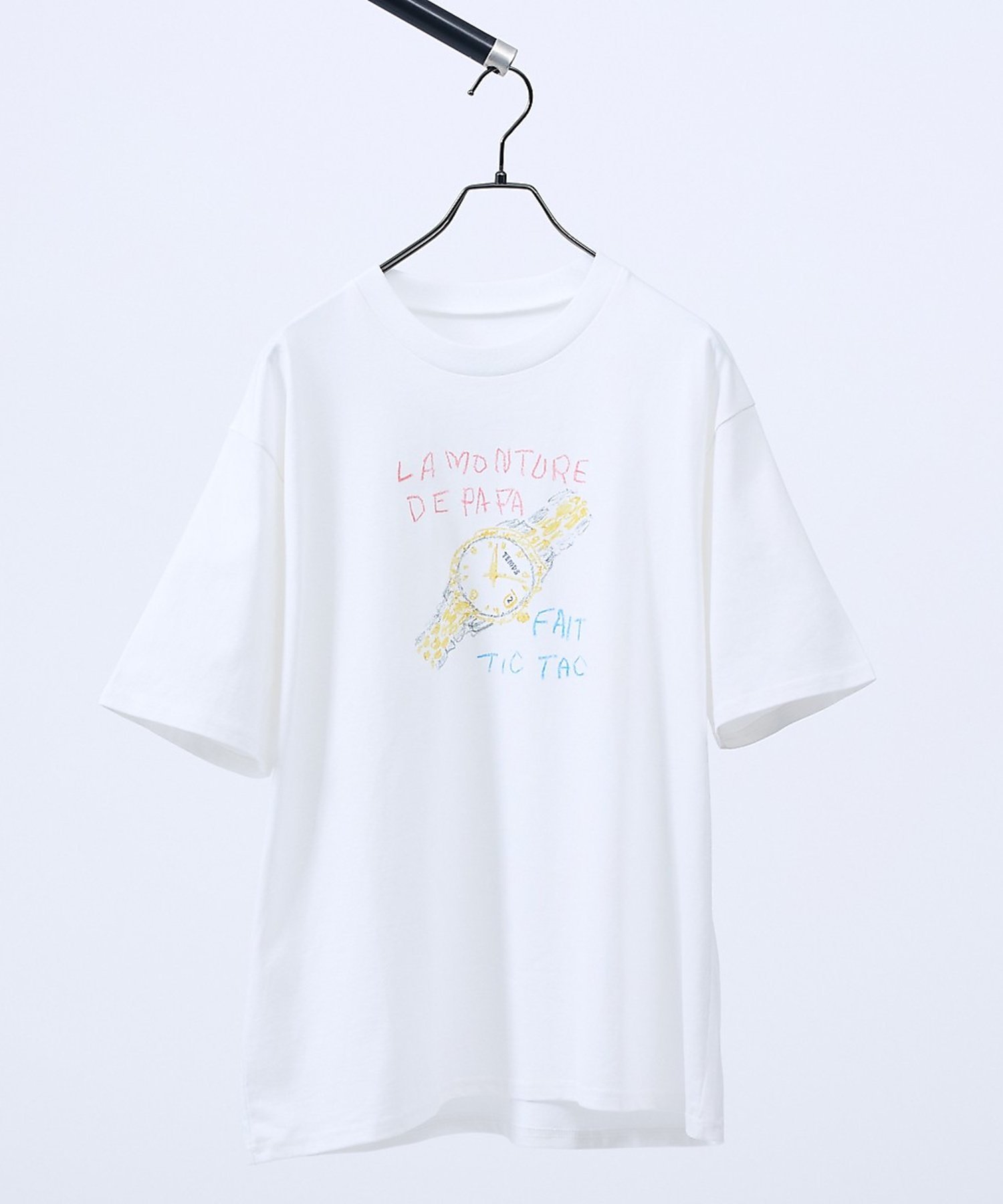 HAND DRAWN ART - WATCH Tシャツ / プリントTシャツ アバハウス トップス カットソー・Tシャツ ホワイト