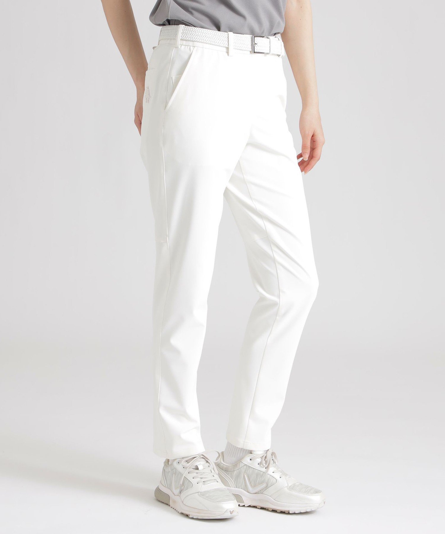 Paul Stuart 【GOLF Women's/はっ水/UVカット/防透け】ストレッチスムーストラウザーズ ポール・スチュアート パンツ スラックス・ドレスパンツ グリーン パープル ホワイト ブラック